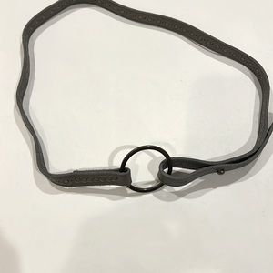 Eileen Fisher Gray Leather Belt